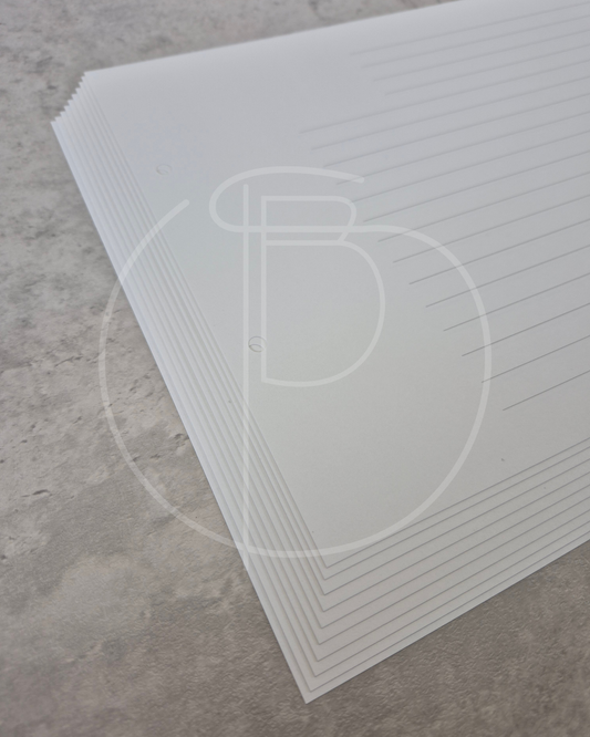 Einlegeblätter liniert für Ringbuch