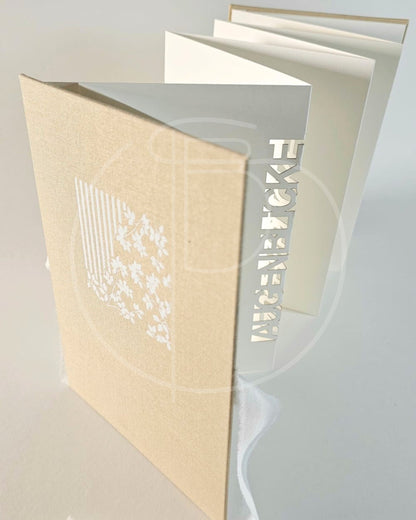 Leinen Leporello "Flora" - AUGENBLICKE