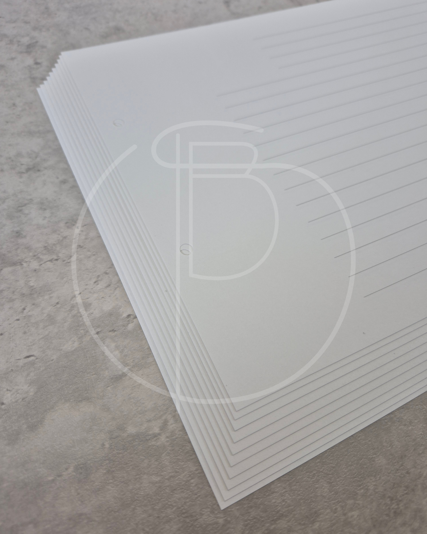 Einlegeblätter liniert für Ringbuch