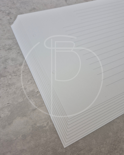 Einlegeblätter liniert für Ringbuch