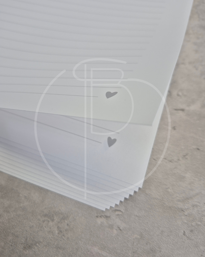 Einlegeblätter liniert für Ringbuch