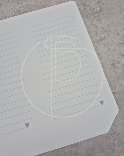 Einlegeblätter liniert für Ringbuch