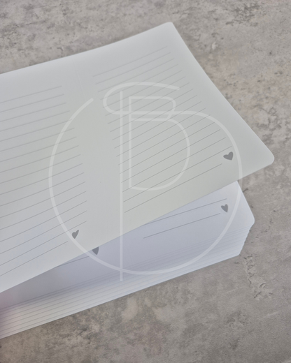 Einlegeblätter liniert für Ringbuch