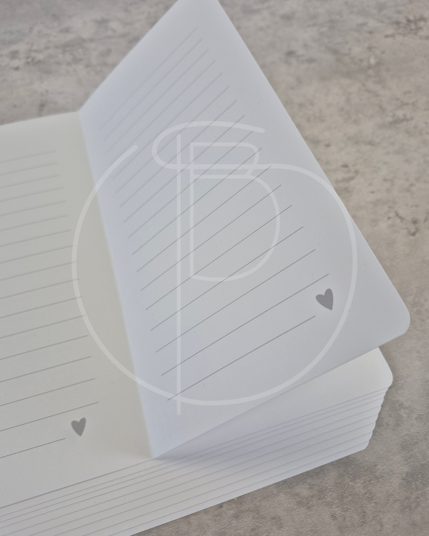 Einlegeblätter liniert für Ringbuch