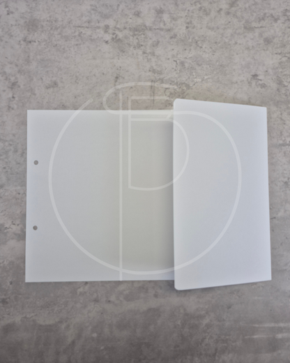 Einlegeblätter Blanco mit gerader Klappe