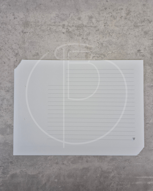 Einlegeblätter liniert A4 160g