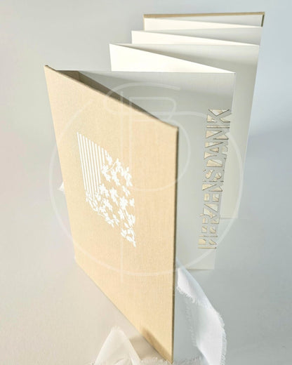 Leinen Leporello "Flora" - HERZENSDANK