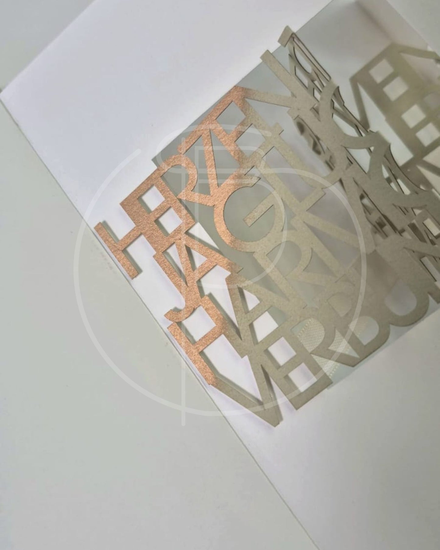Leporello Hochzeit grün/gold