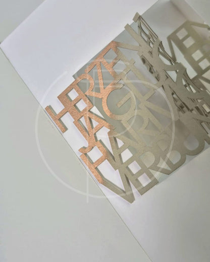 Leporello Hochzeit grün/gold