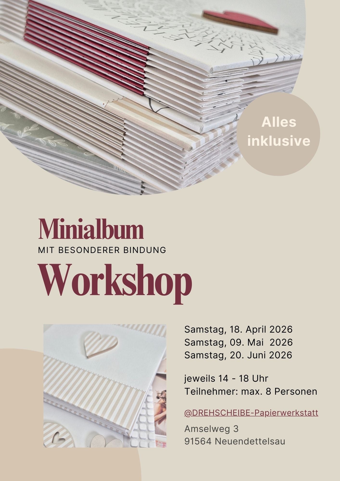 Workshop Mini-Album Samstag 18. April 2026